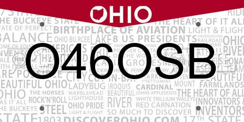 O46OSB Ohio License Plate