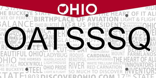 OATSSSQ Ohio License Plate