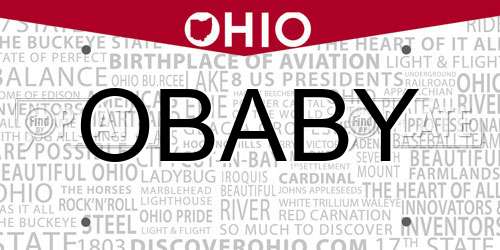 OBABY Ohio License Plate
