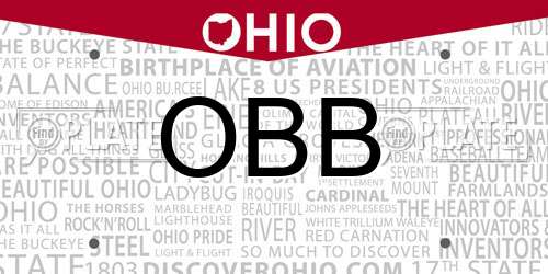 OBB Ohio License Plate
