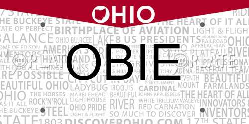 OBIE Ohio License Plate