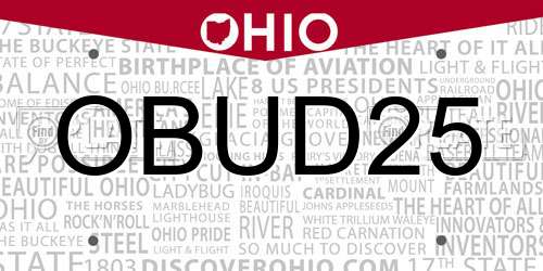 OBUD25 Ohio License Plate