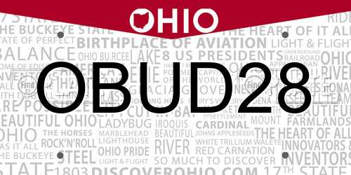 OBUD28 Ohio License Plate