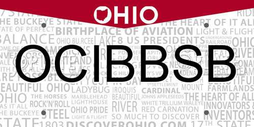 OCIBBSB Ohio License Plate