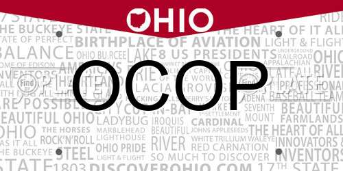 OCOP Ohio License Plate