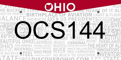 OCS144 Ohio License Plate