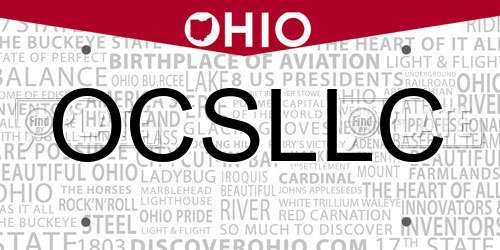 OCSLLC Ohio License Plate