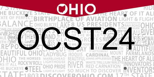OCST24 Ohio License Plate