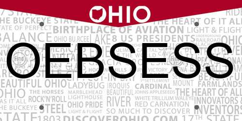 OEBSESS Ohio License Plate