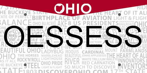 OESSESS Ohio License Plate