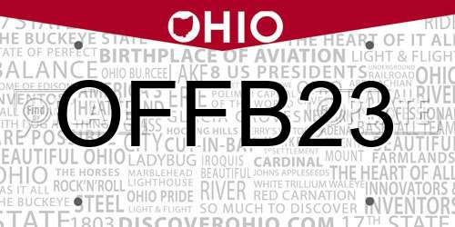 OFFB23 Ohio License Plate