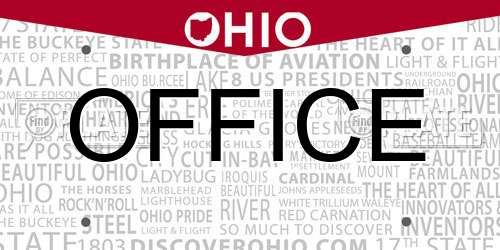 OFFICE Ohio License Plate