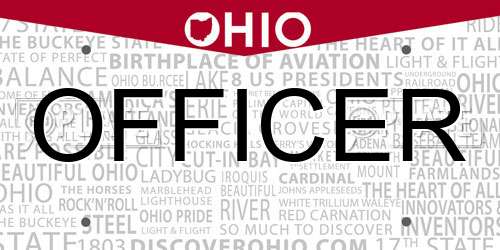OFFICER Ohio License Plate