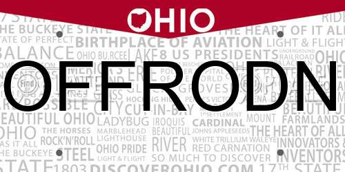OFFRODN Ohio License Plate