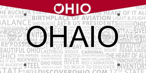 OHAIO Ohio License Plate