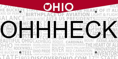OHHHECK Ohio License Plate