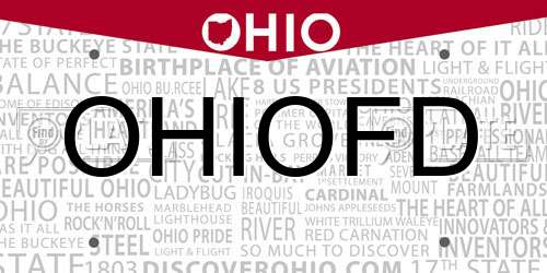 OHIOFD Ohio License Plate