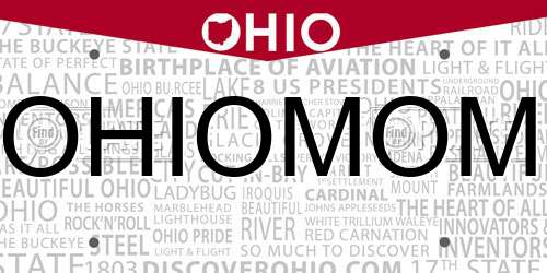 OHIOMOM Ohio License Plate