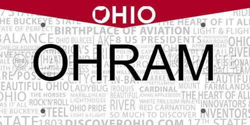 OHRAM Ohio License Plate