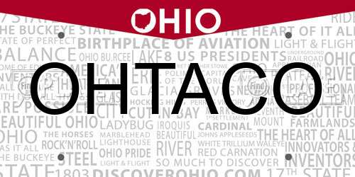 OHTACO Ohio License Plate