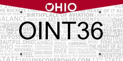 OINT36 Ohio License Plate