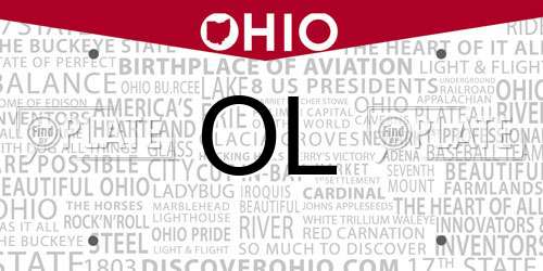 OL Ohio License Plate