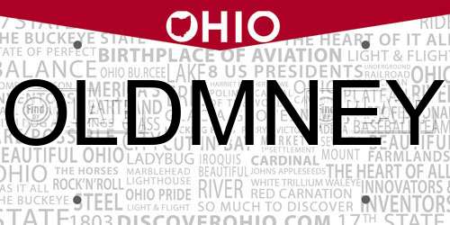OLDMNEY Ohio License Plate