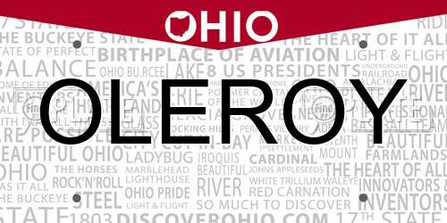 OLEROY Ohio License Plate