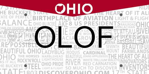 OLOF Ohio License Plate
