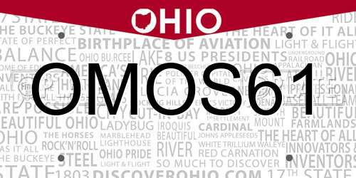 OMOS61 Ohio License Plate