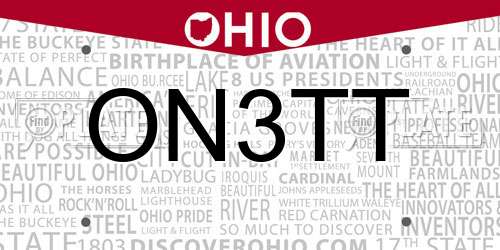 ON3TT Ohio License Plate