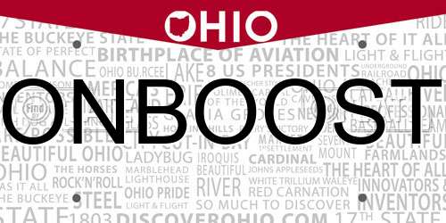 ONBOOST Ohio License Plate