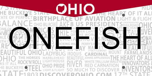 ONEFISH Ohio License Plate