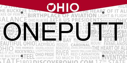ONEPUTT Ohio License Plate