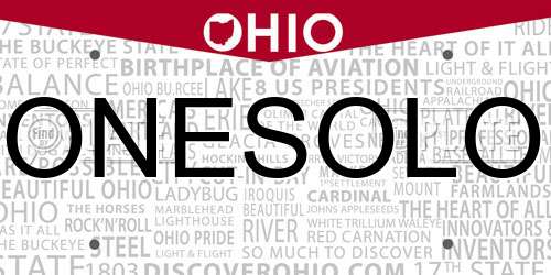 ONESOLO Ohio License Plate
