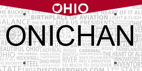 ONICHAN Ohio License Plate