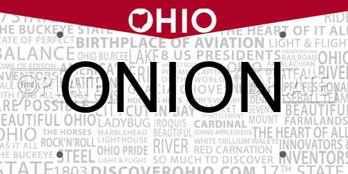ONION Ohio License Plate