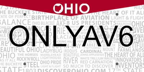 ONLYAV6 Ohio License Plate