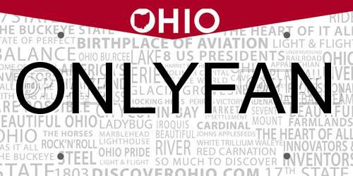 ONLYFAN Ohio License Plate