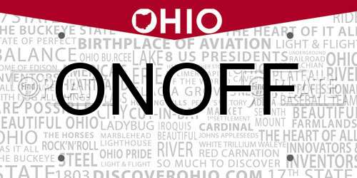 ONOFF Ohio License Plate