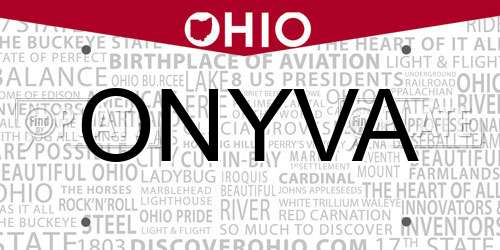 ONYVA Ohio License Plate