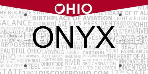 ONYX Ohio License Plate