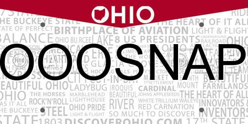 OOOSNAP Ohio License Plate