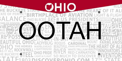 OOTAH Ohio License Plate
