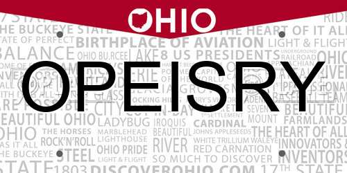 OPEISRY Ohio License Plate