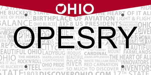 OPESRY Ohio License Plate