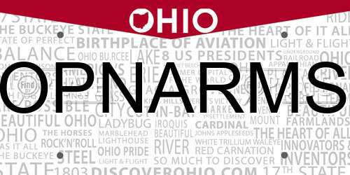OPNARMS Ohio License Plate