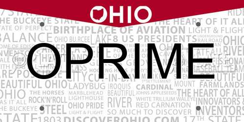 OPRIME Ohio License Plate