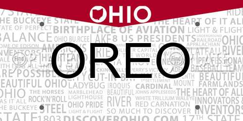 OREO Ohio License Plate