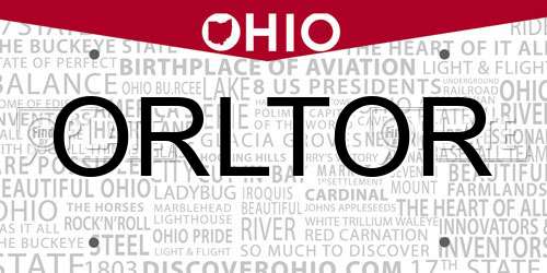 ORLTOR Ohio License Plate